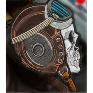 Parche Calavera Aviador