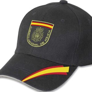 Gorra Policia Nacional Bandera España Barbaric Negro