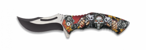 Navaja Tactica Albainox 3d Calavera c/Pistola