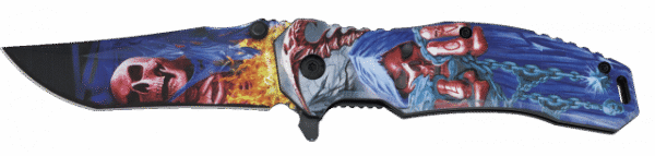 Navaja Tactica Albainox 3D Relieve "Skull Fist"