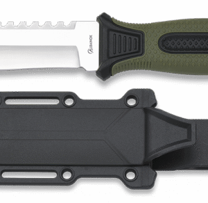 Cuchillo Tactico Albainox Verde Rompe Vidrios