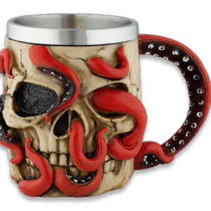 Taza Ornamental Calavera con Pulpo