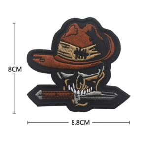Parche Bordado Calavera Cuchillo