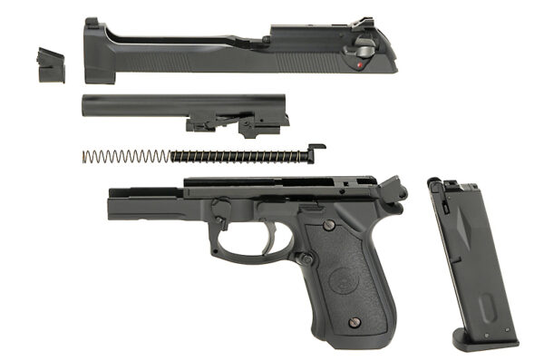 Replica Pistola Gbb Hfc Berretta M92 Corradera Metal Negro - Imagen 4