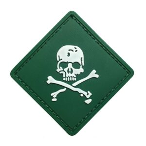 Parche Pvc Calavera Verde F122