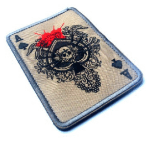 Parche Bordado Carta As De Picas Tan F64