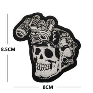 Parche Calavera Visor Bordado Fluor F239