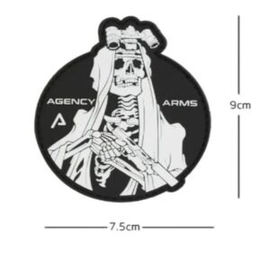Parche PVC Agency Arms Calavera Fluorescente F59