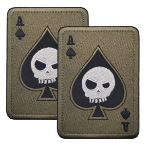 Parche Bordado As De Picas Verde Od