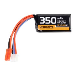 DRAGONPRO Batería Mini LiPo HPA G2 7.4V 350mAh 30C/60C 40x20x12mm
