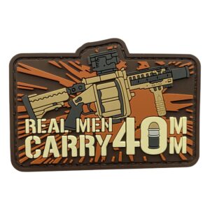 Parche Pvc Real Men Carry 40mm Dragonpro